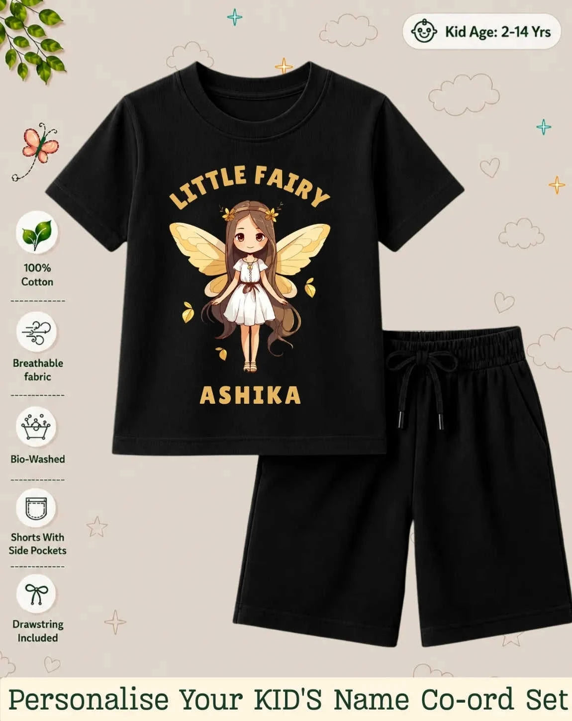 Princess Kid's Custom Co-ord Set. Swiftsoul