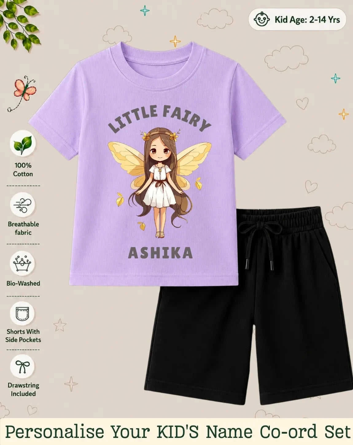 Princess Kid's Custom Co-ord Set. Swiftsoul