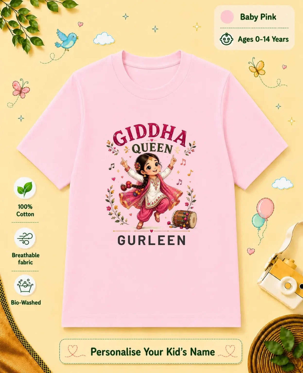 Proud Punjabi Custom Kid Cotton Tshirt Swiftsoul