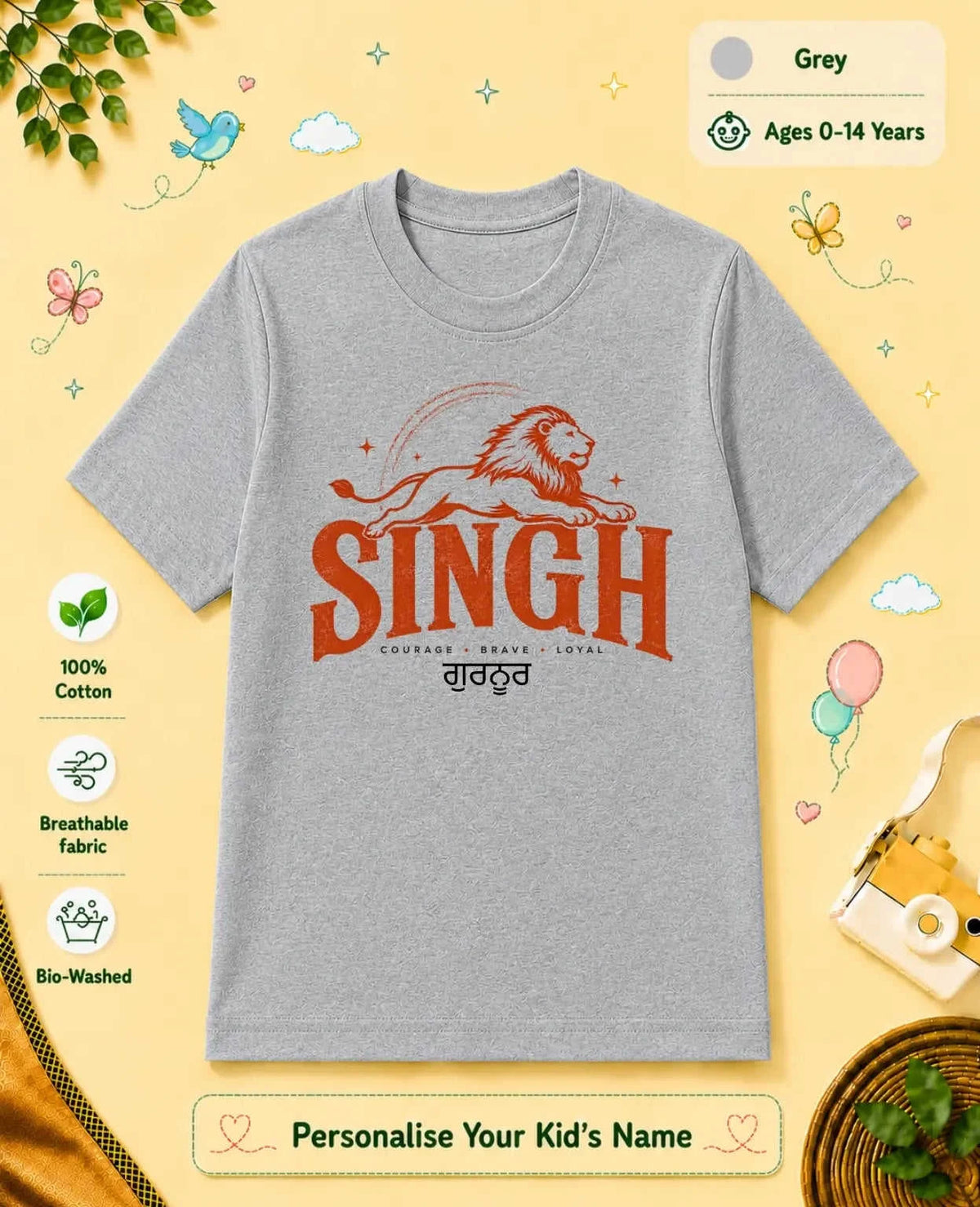 Proud Punjabi Custom Kid Cotton Tshirt Swiftsoul