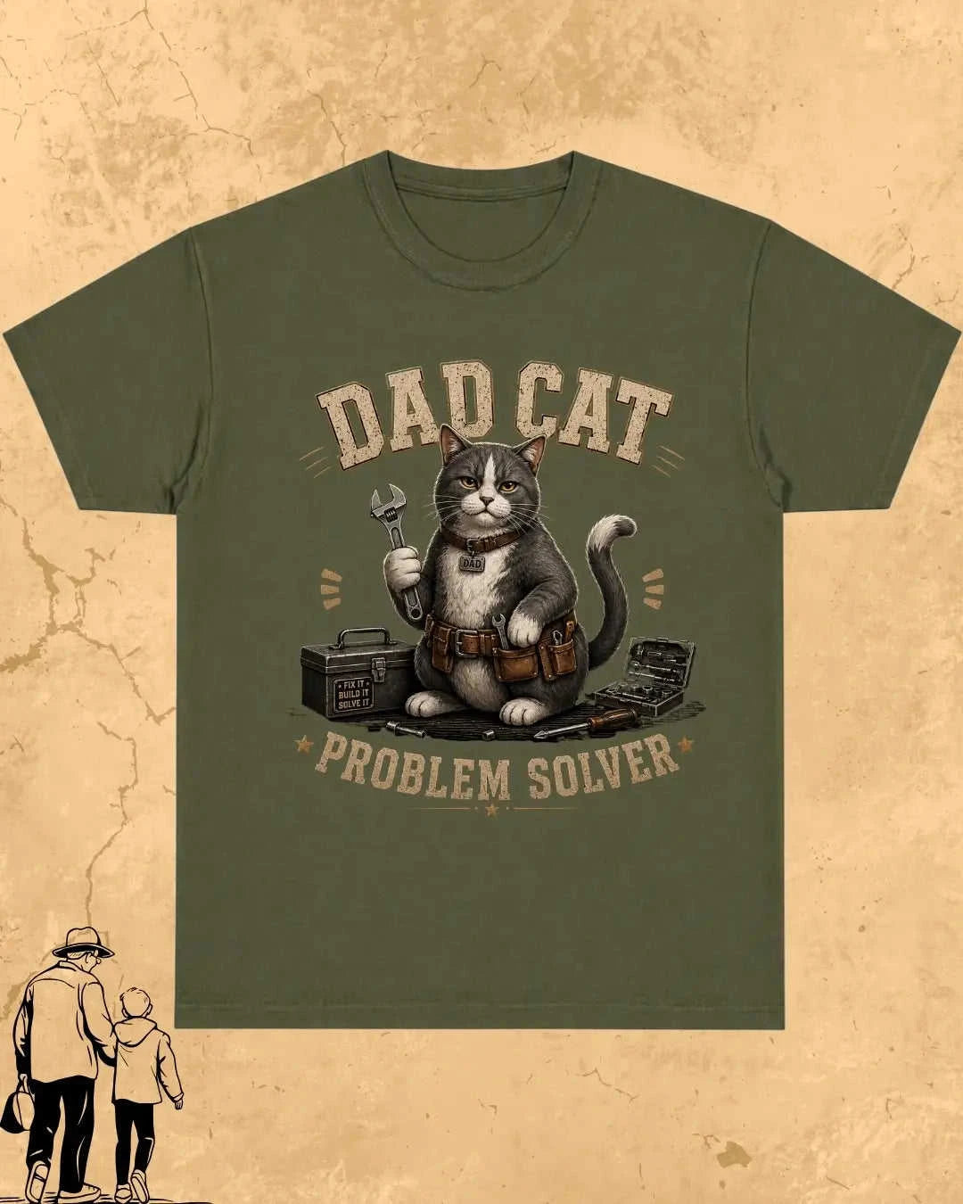 Purr Dad Cotton Tshirt Swiftsoul