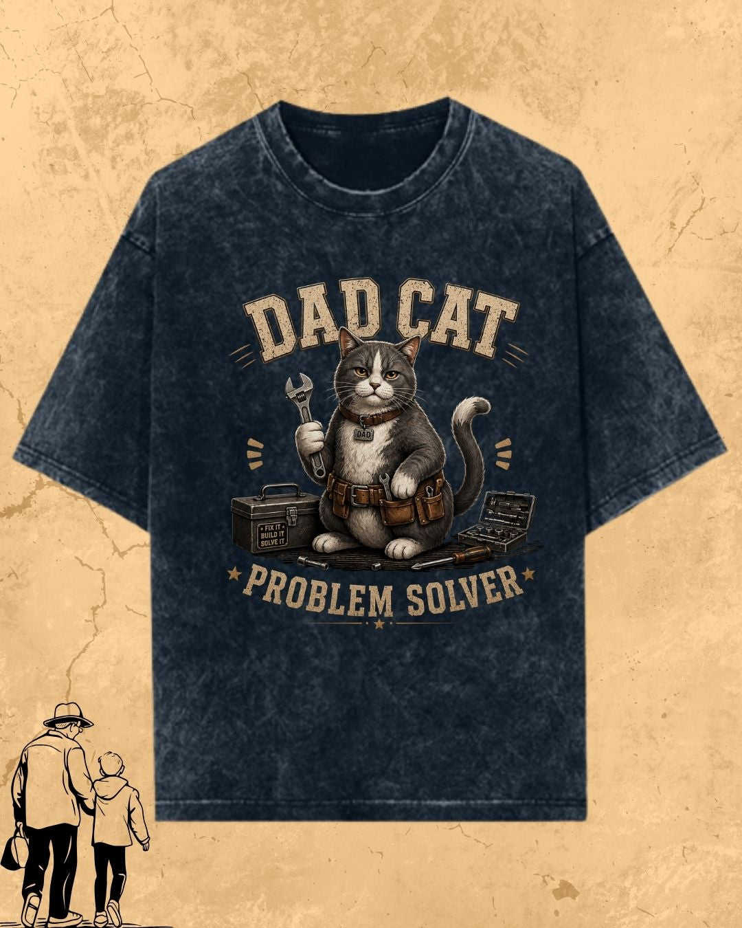 Purr Dad Cotton Tshirt Swiftsoul 