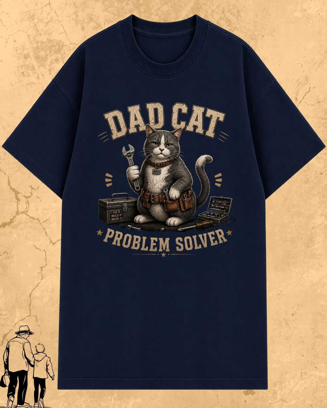 Purr Dad Cotton Tshirt Swiftsoul 