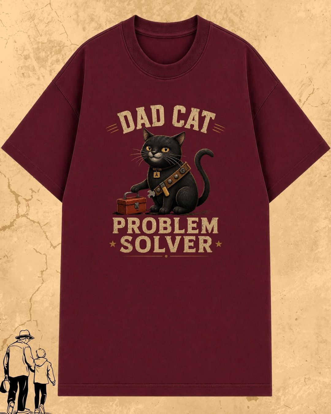 Purr Dad Cotton Tshirt Swiftsoul 
