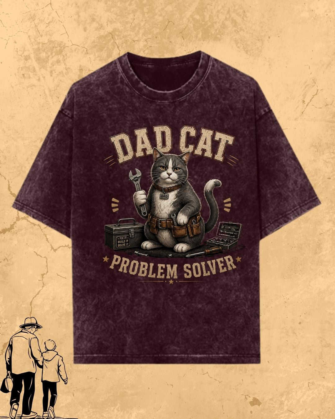 Purr Dad Cotton Tshirt Swiftsoul 