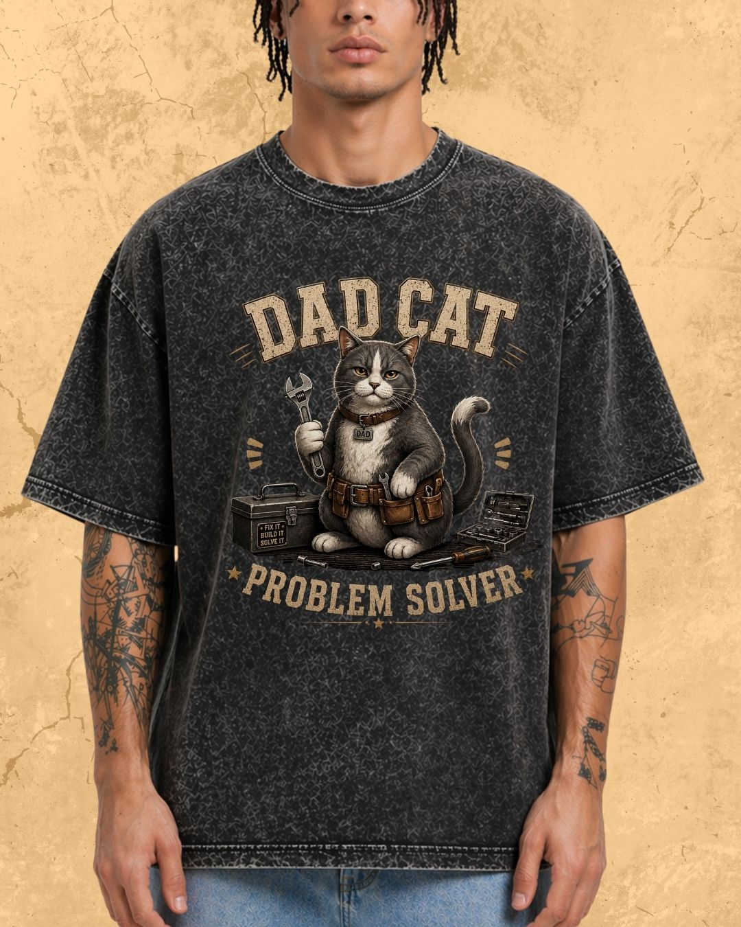 Purr Dad Cotton Tshirt Swiftsoul 