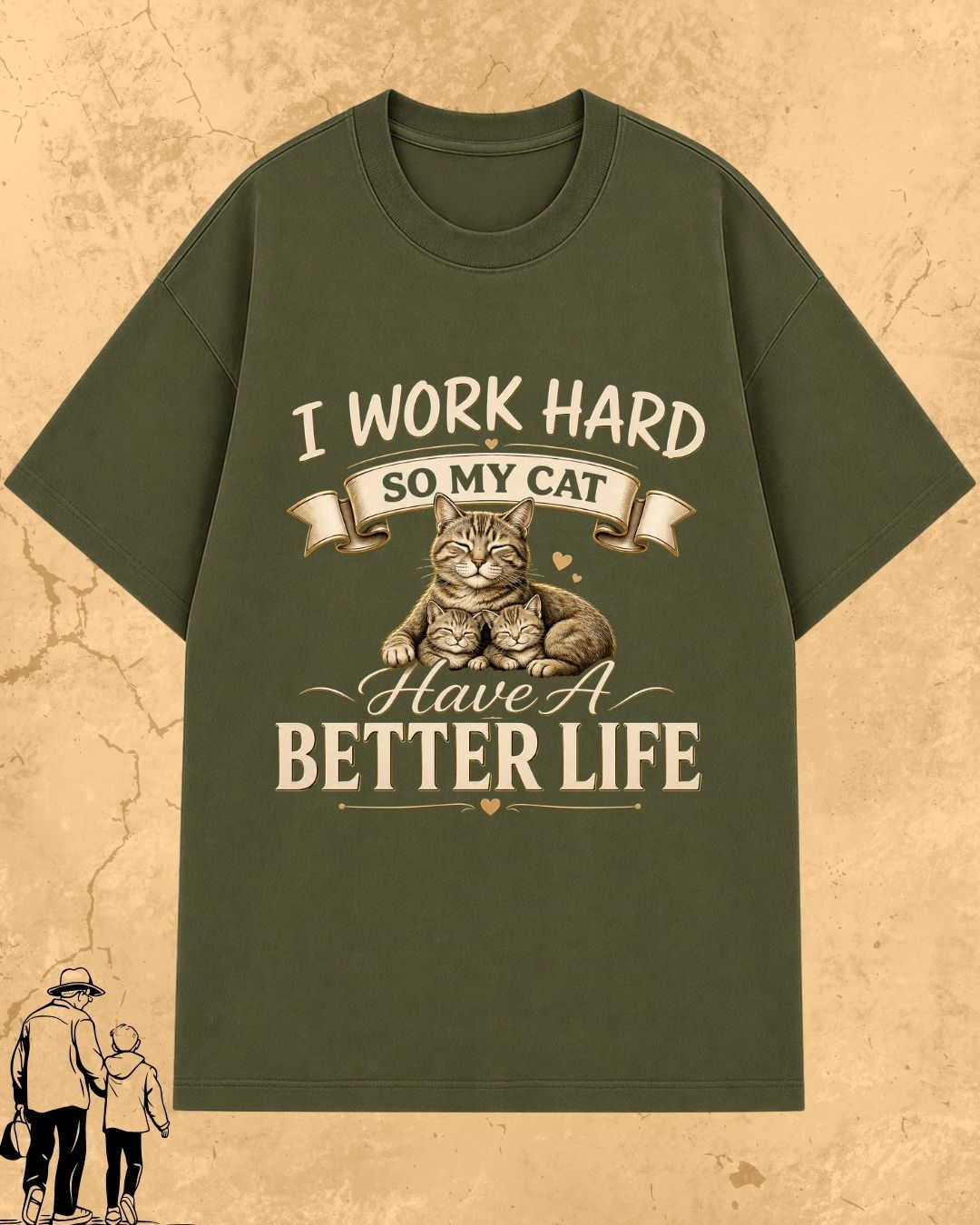 Purr Dad Cotton Tshirt Swiftsoul 