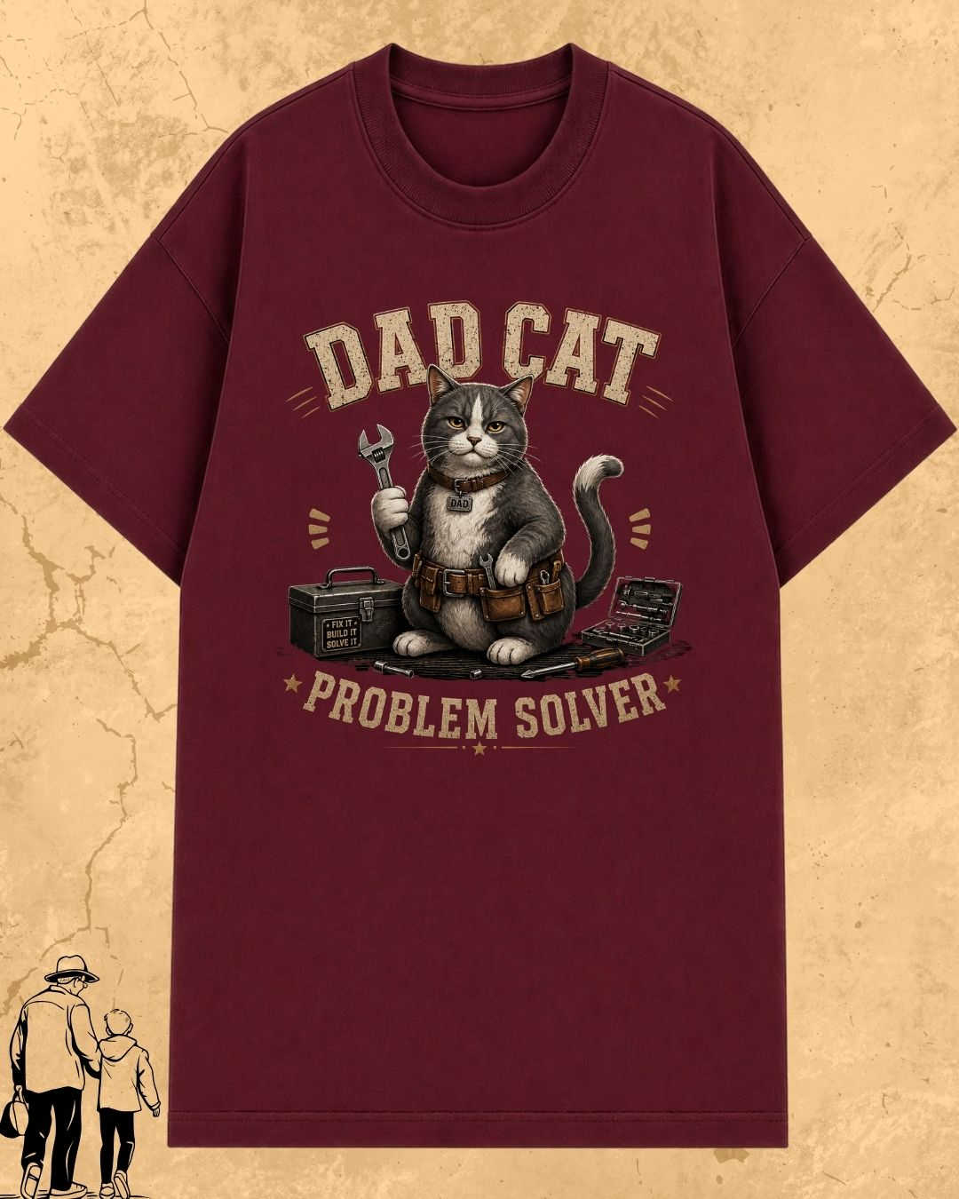 Purr Dad Cotton Tshirt Swiftsoul 