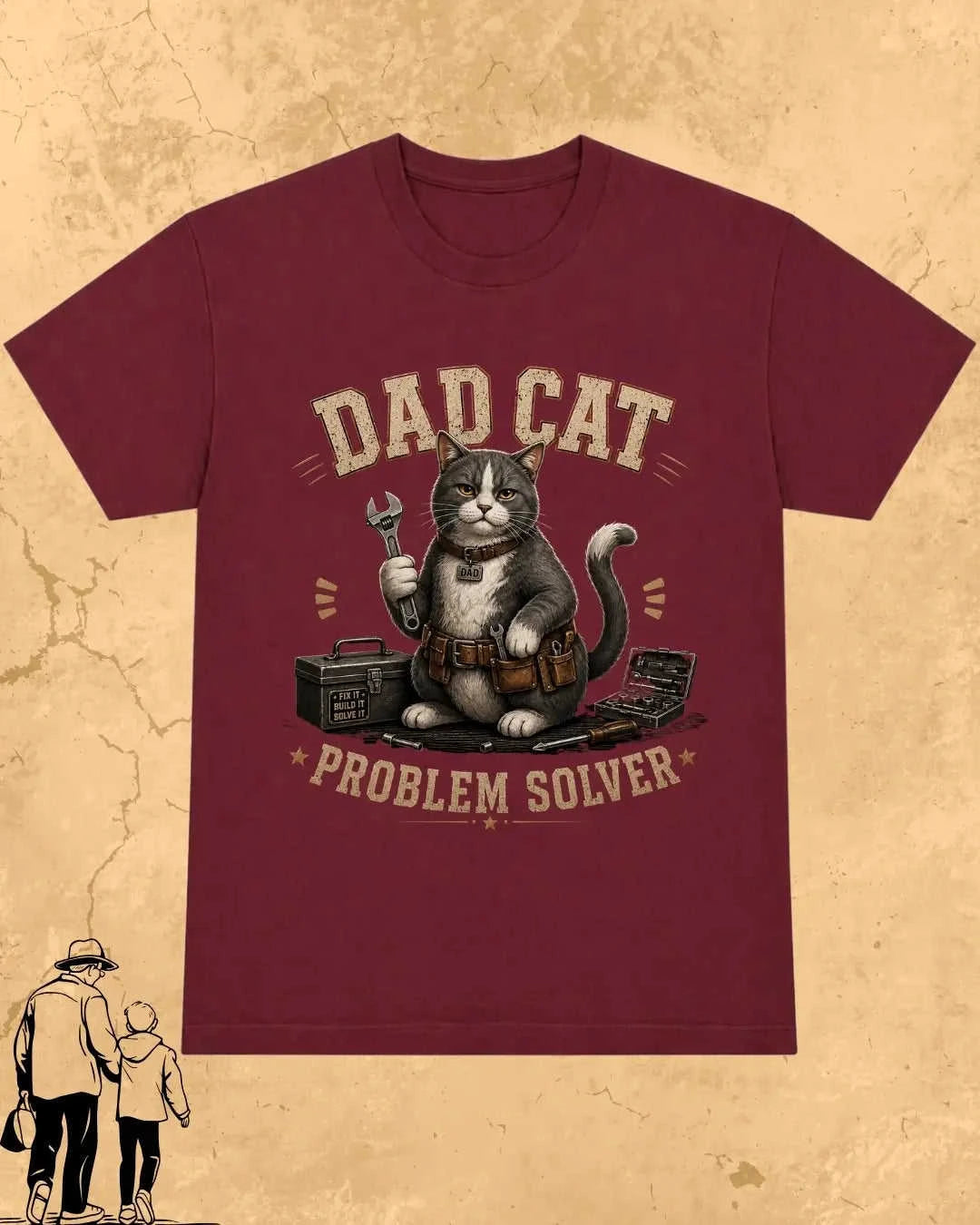 Purr Dad Cotton Tshirt Swiftsoul