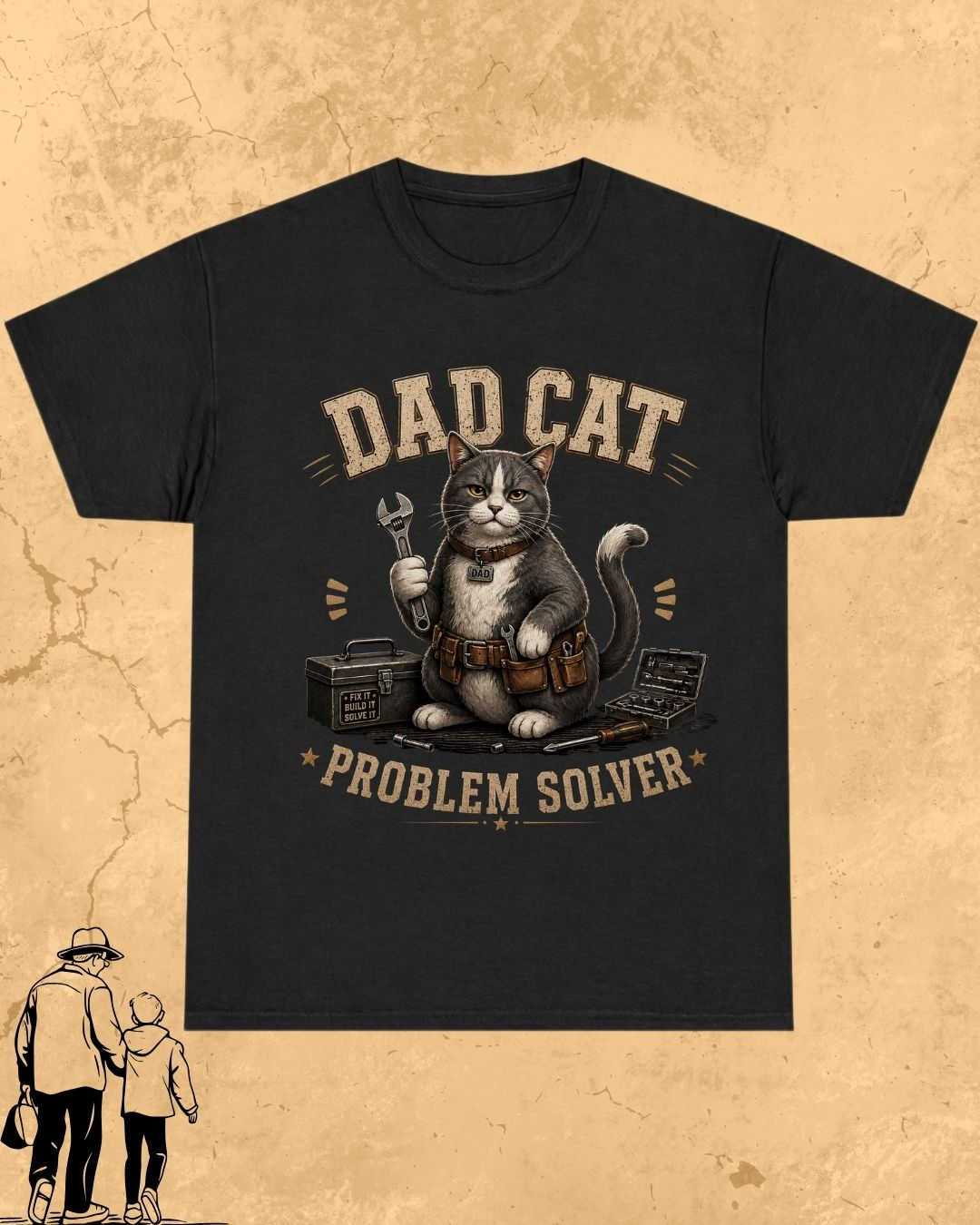 Purr Dad Cotton Tshirt Swiftsoul 