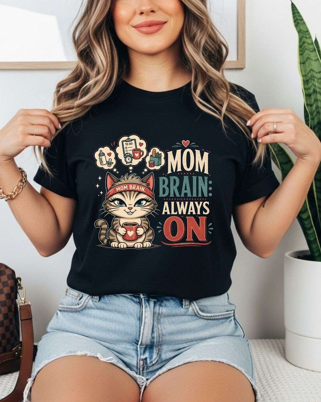 Purr Mom Cotton Tshirt Billien LLC 