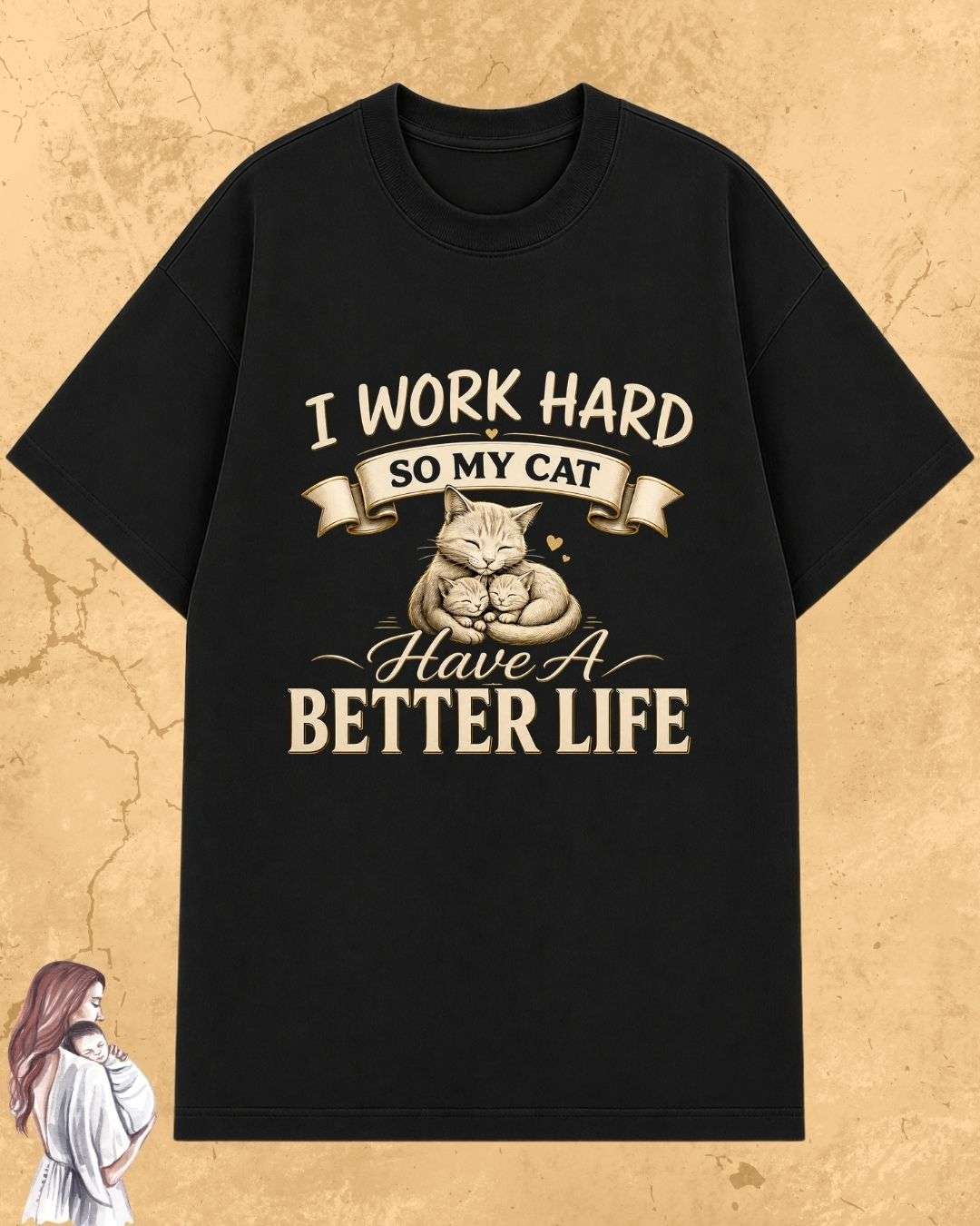 Purr Mom Cotton Tshirt Billien LLC 