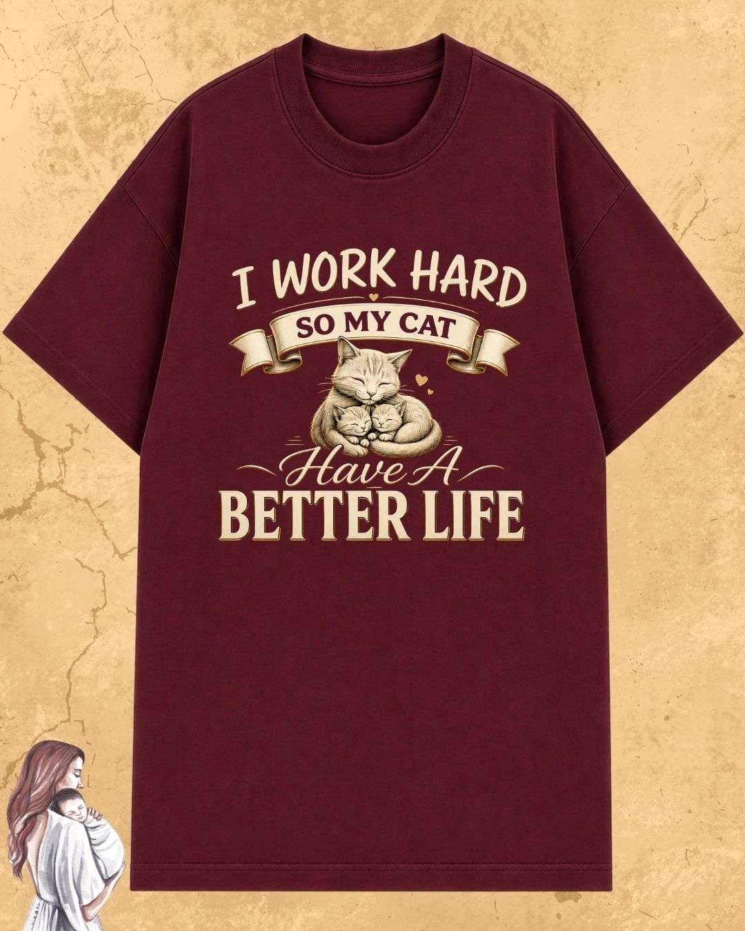 Purr Mom Cotton Tshirt Billien LLC 