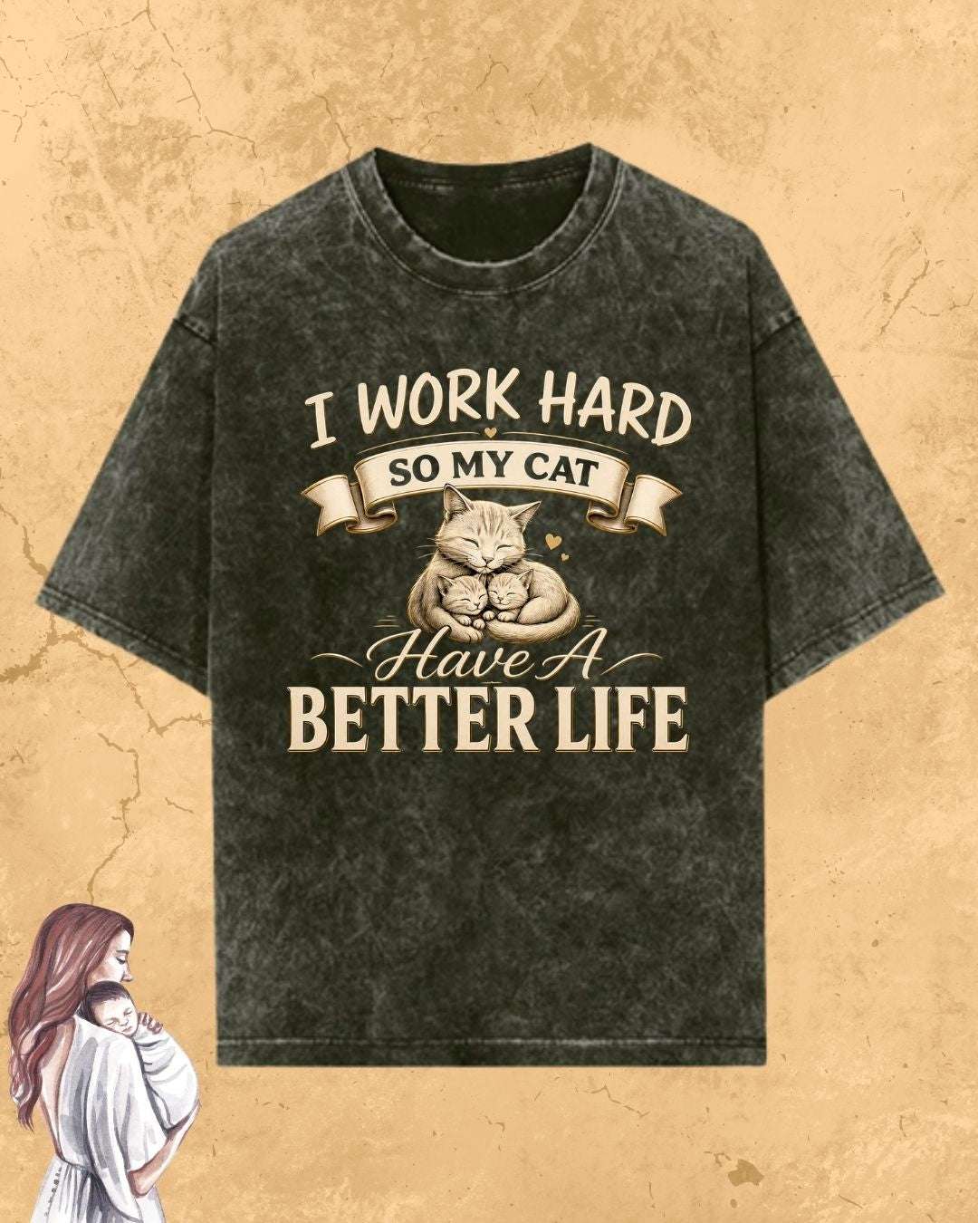 Purr Mom Cotton Tshirt Billien LLC 