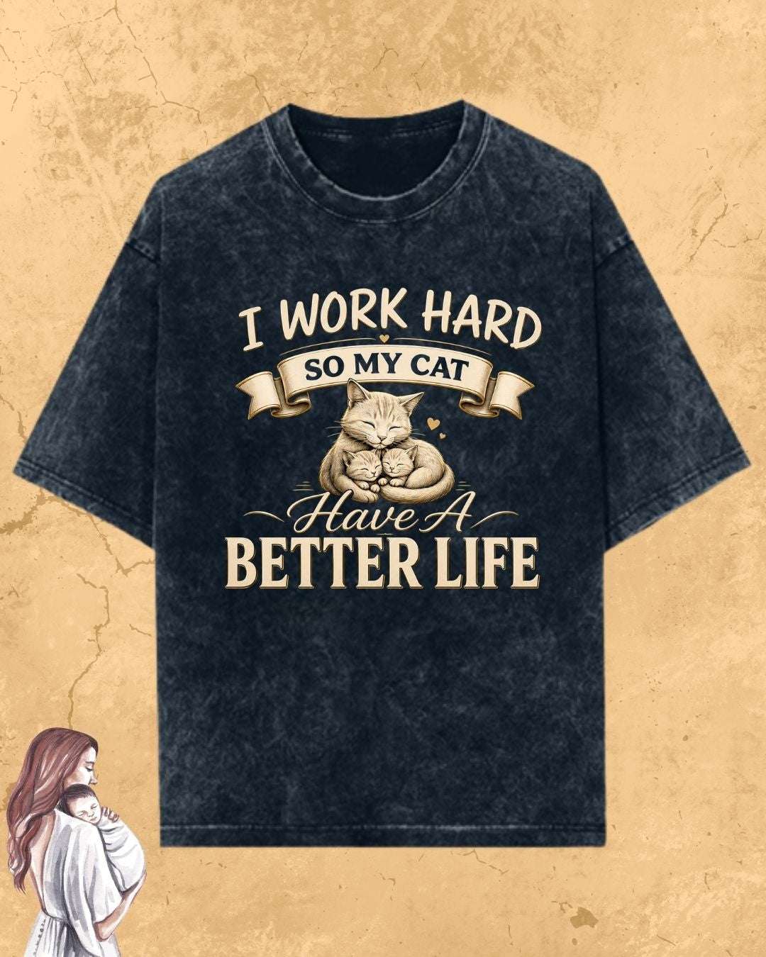 Purr Mom Cotton Tshirt Billien LLC 