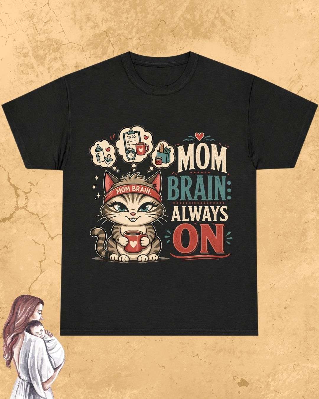 Purr Mom Cotton Tshirt Billien LLC 