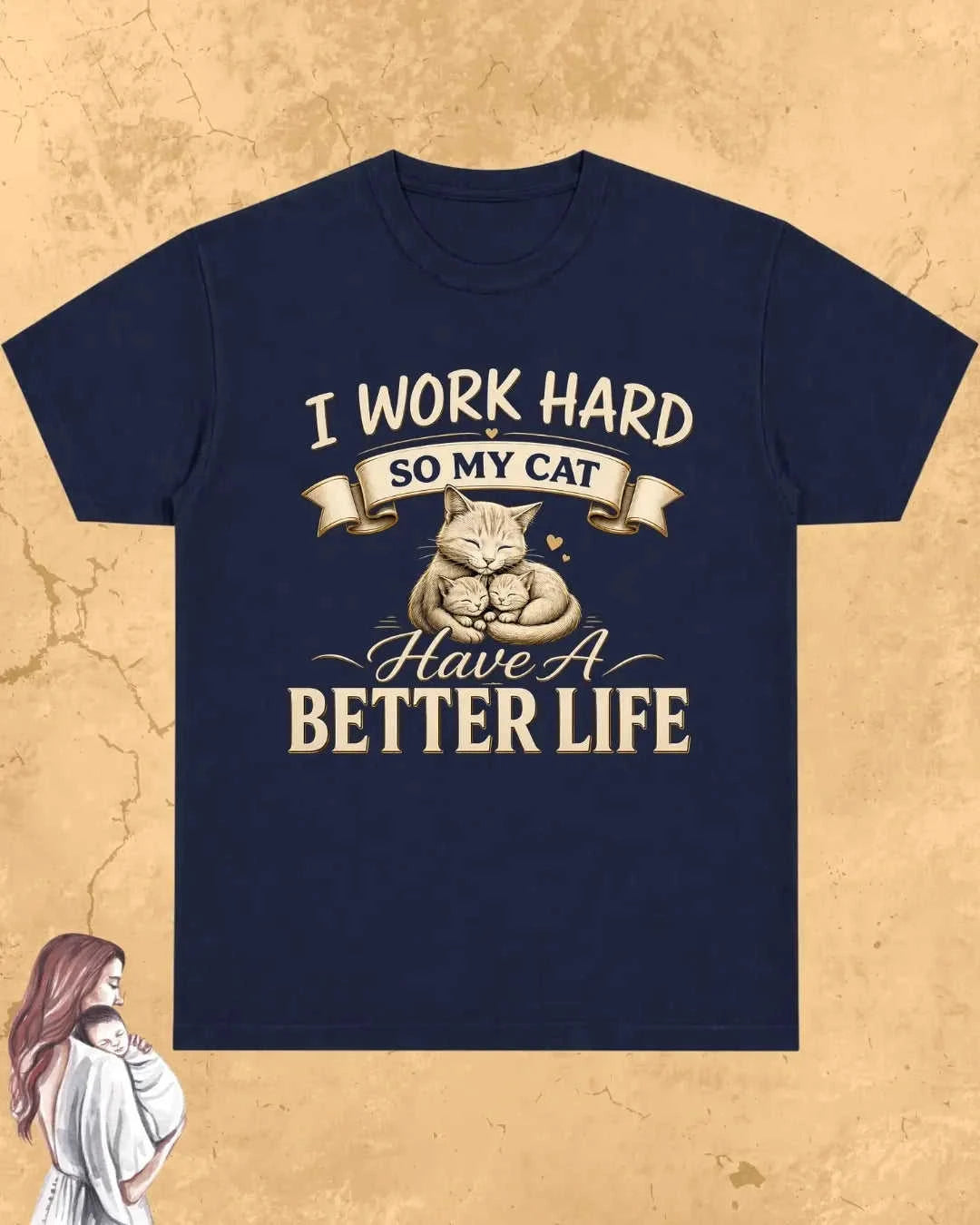 Purr Mom Cotton Tshirt Swiftsoul