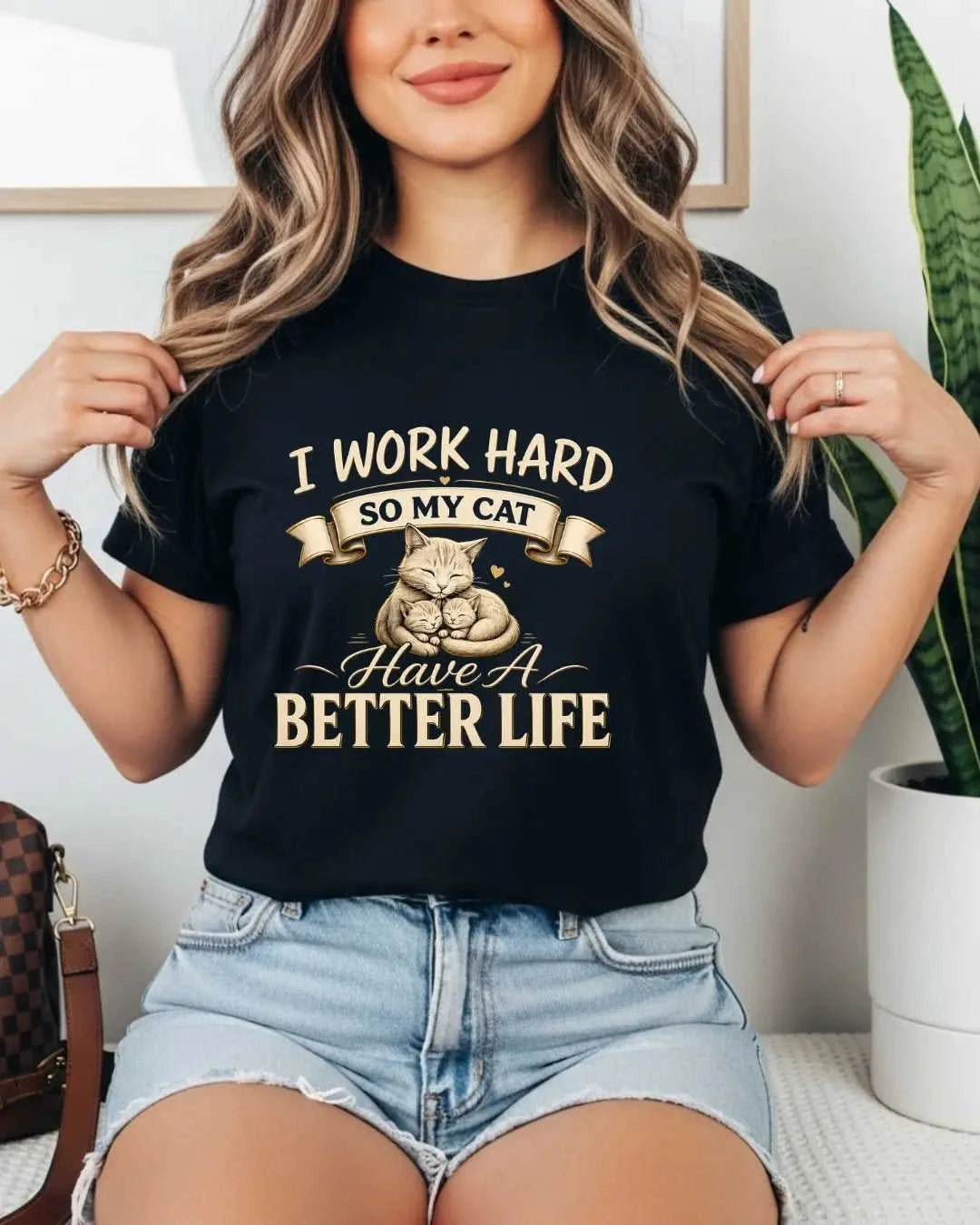Purr Mom Cotton Tshirt Swiftsoul