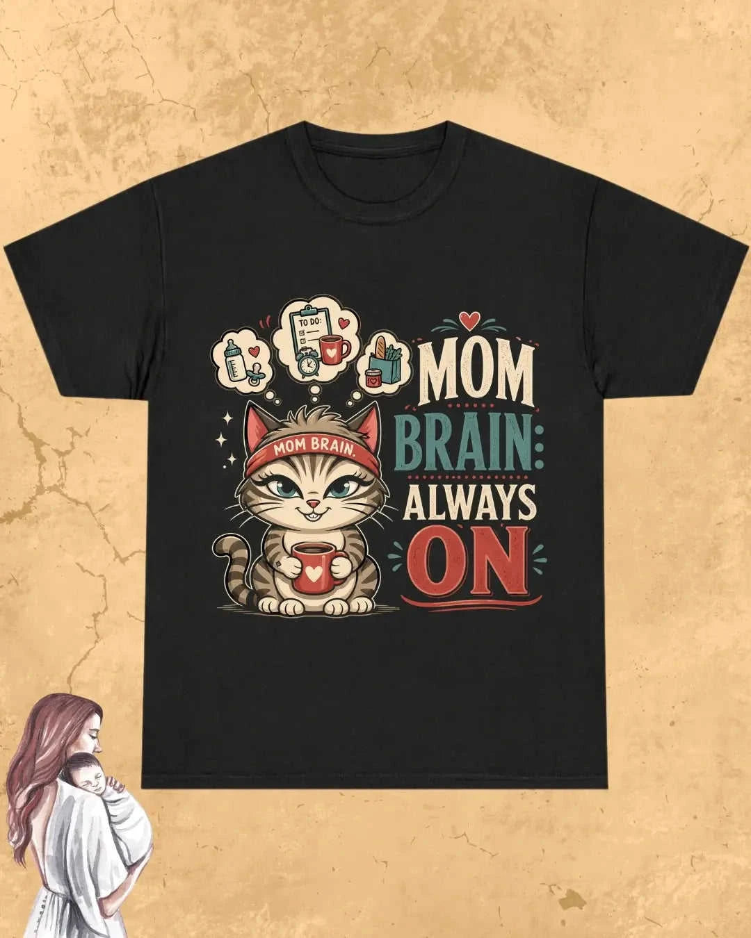Purr Mom Cotton Tshirt Swiftsoul