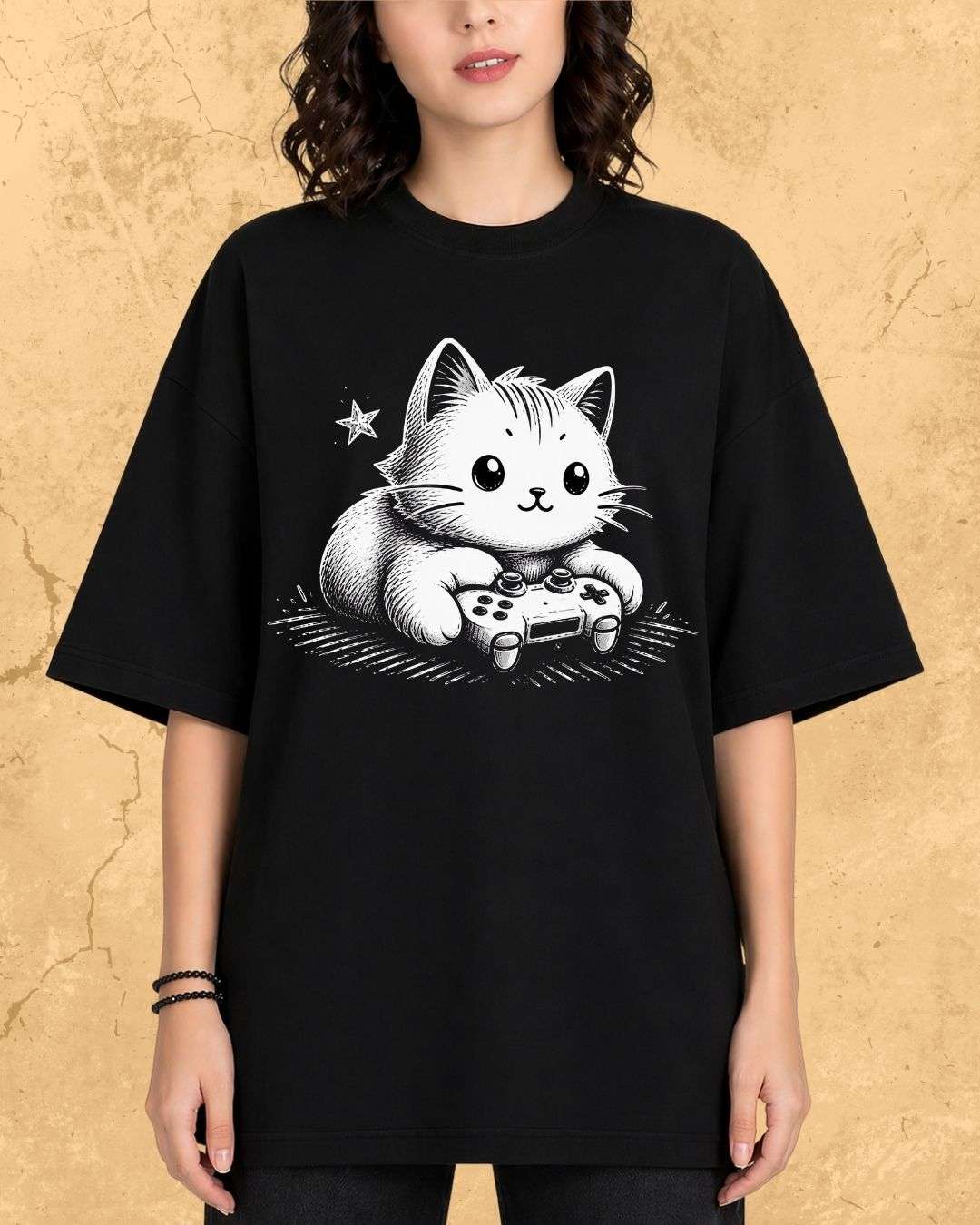 Purrfect Gamer Cotton Tshirt Billien LLC 
