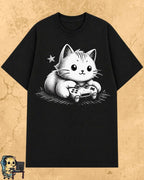 Purrfect Gamer Cotton Tshirt Billien LLC 