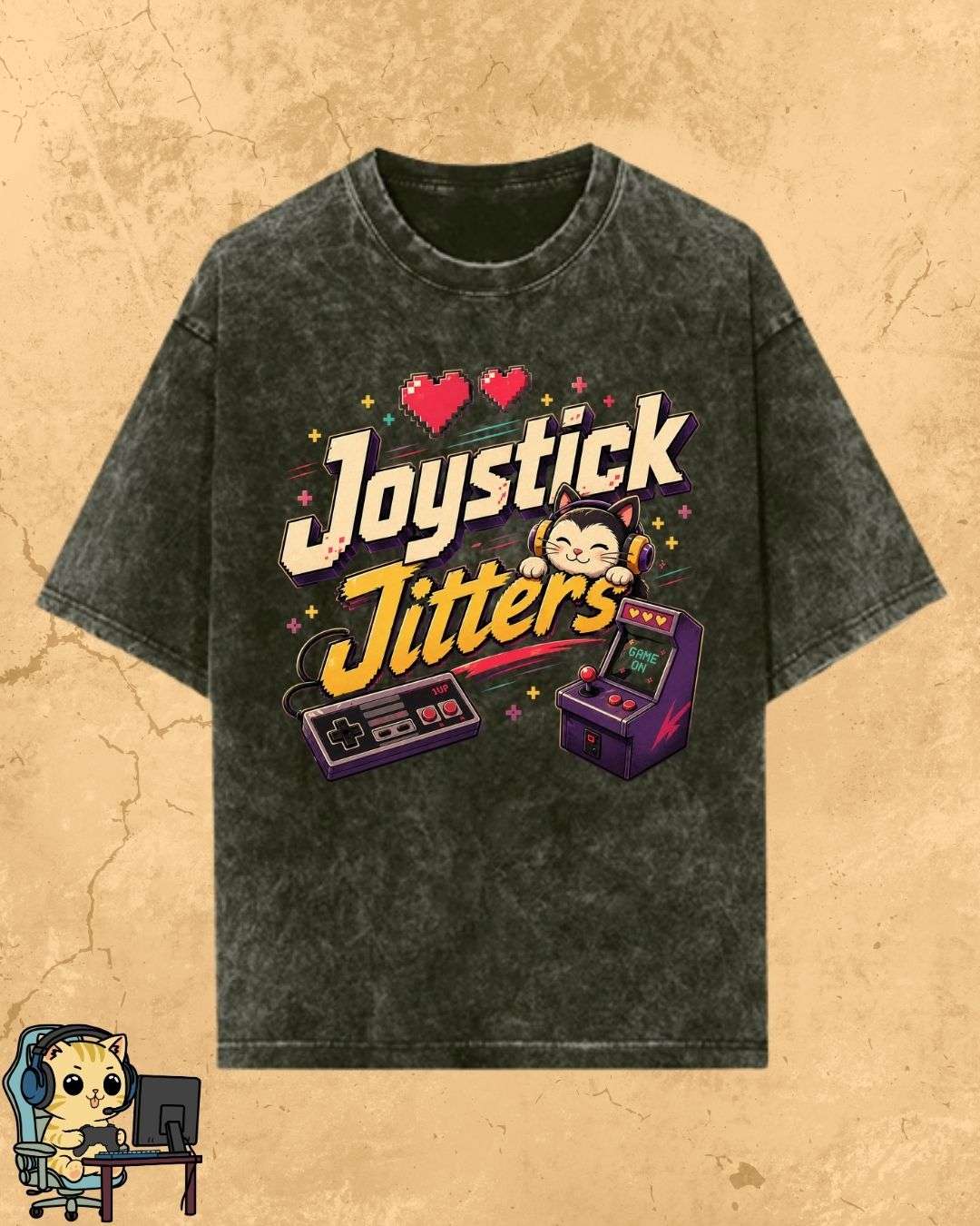 Purrfect Gamer Cotton Tshirt Billien LLC 