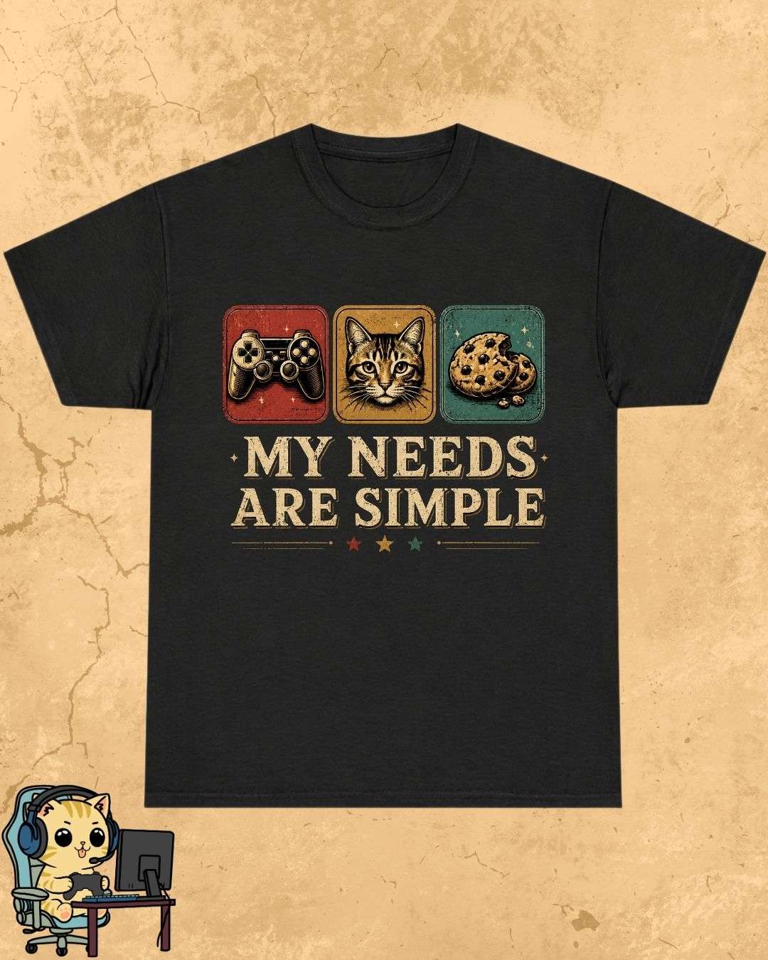 Purrfect Gamer Cotton Tshirt Billien LLC 