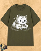 Purrfect Gamer Cotton Tshirt Billien LLC 
