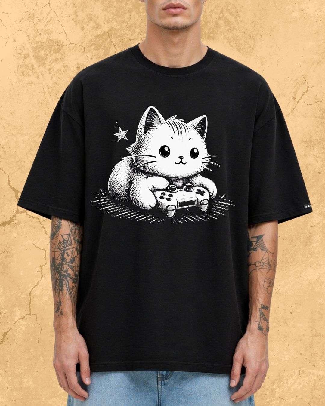 Purrfect Gamer Cotton Tshirt Billien LLC 