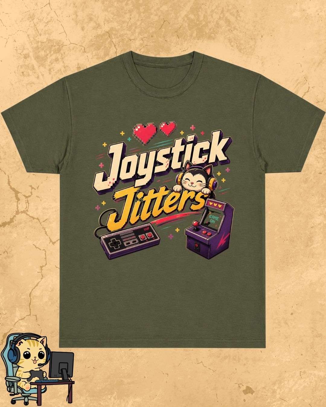 Purrfect Gamer Cotton Tshirt Billien LLC 