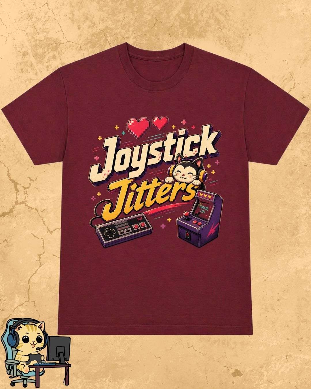 Purrfect Gamer Cotton Tshirt Billien LLC 