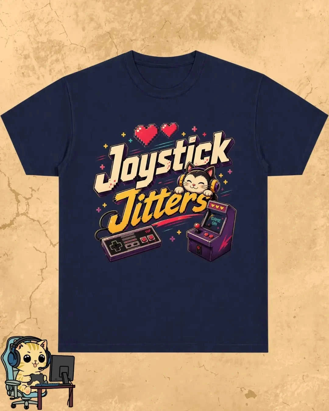 Purrfect Gamer Cotton Tshirt Swiftsoul