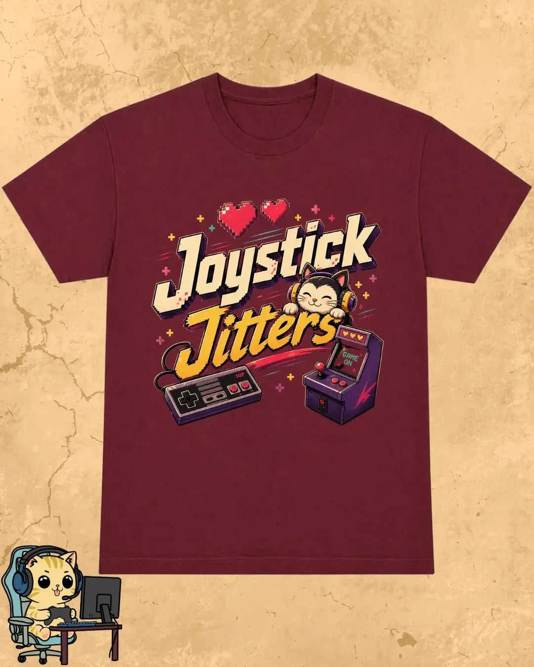 Purrfect Gamer Cotton Tshirt Swiftsoul