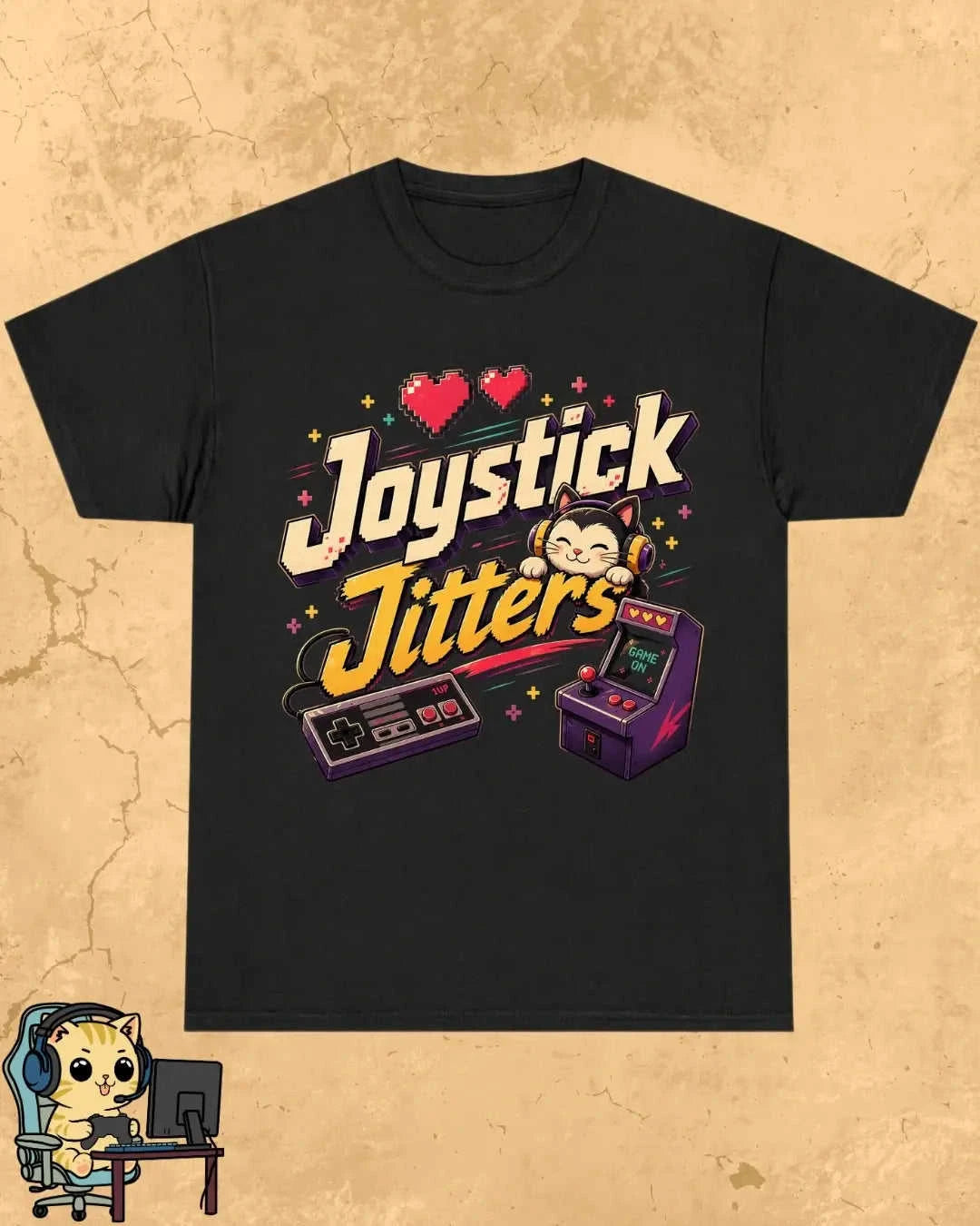 Purrfect Gamer Cotton Tshirt Swiftsoul