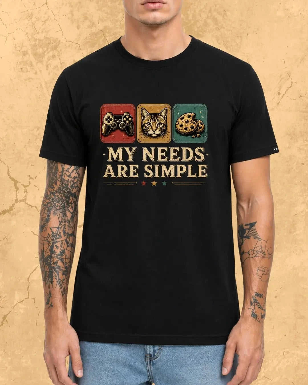 Purrfect Gamer Cotton Tshirt Swiftsoul