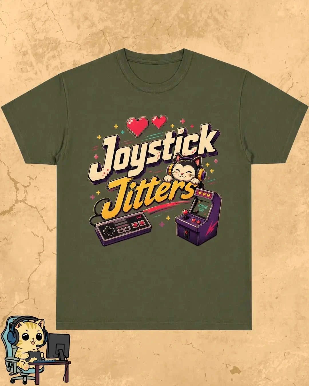 Purrfect Gamer Cotton Tshirt Swiftsoul