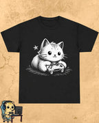 Purrfect Gamer Cotton Tshirt Swiftsoul