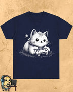 Purrfect Gamer Cotton Tshirt Swiftsoul