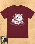 Purrfect Gamer Cotton Tshirt Swiftsoul