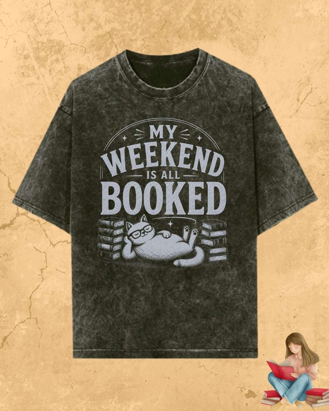 Purrfect Reader Cotton Tshirt Billien LLC 