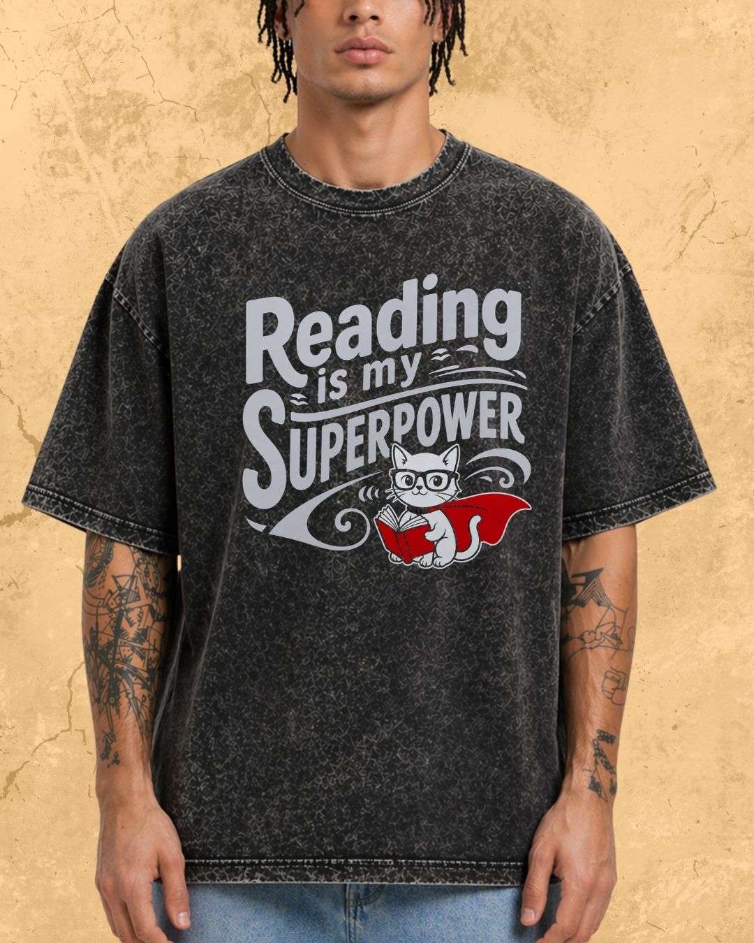 Purrfect Reader Cotton Tshirt Billien LLC 
