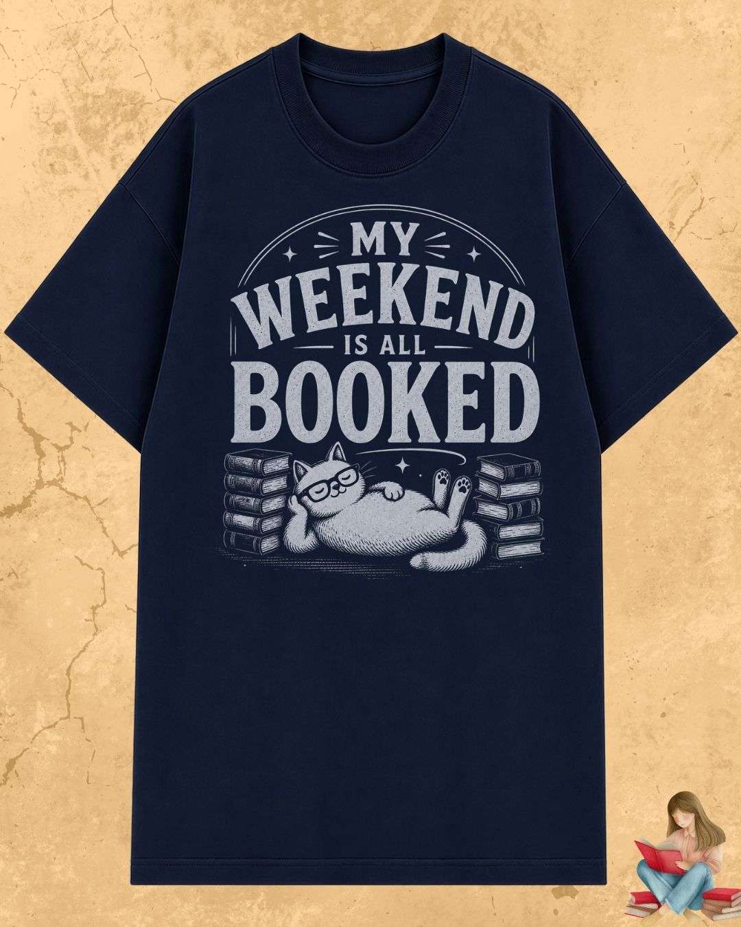 Purrfect Reader Cotton Tshirt Billien LLC 