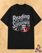 Purrfect Reader Cotton Tshirt Billien LLC 