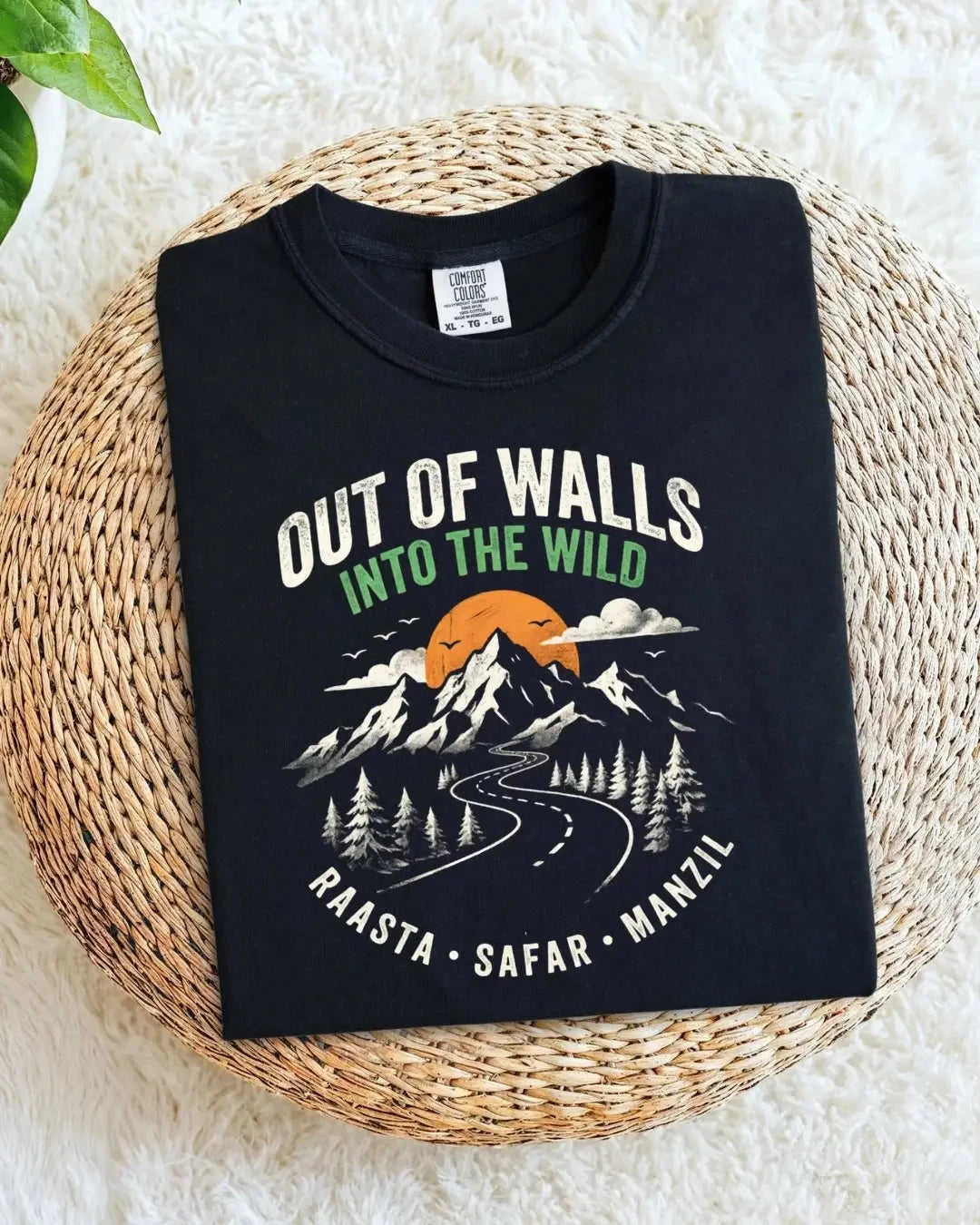 Raasta Safar Manzil Travel Cotton Tshirt Swiftsoul