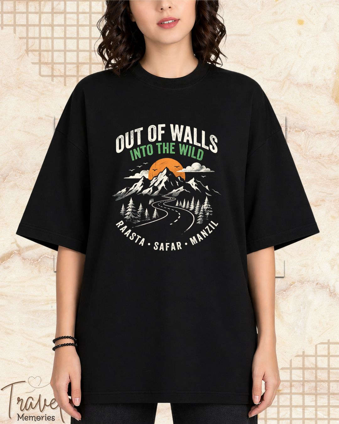 Raasta Safar Manzil Travel Cotton Tshirt Swiftsoul 