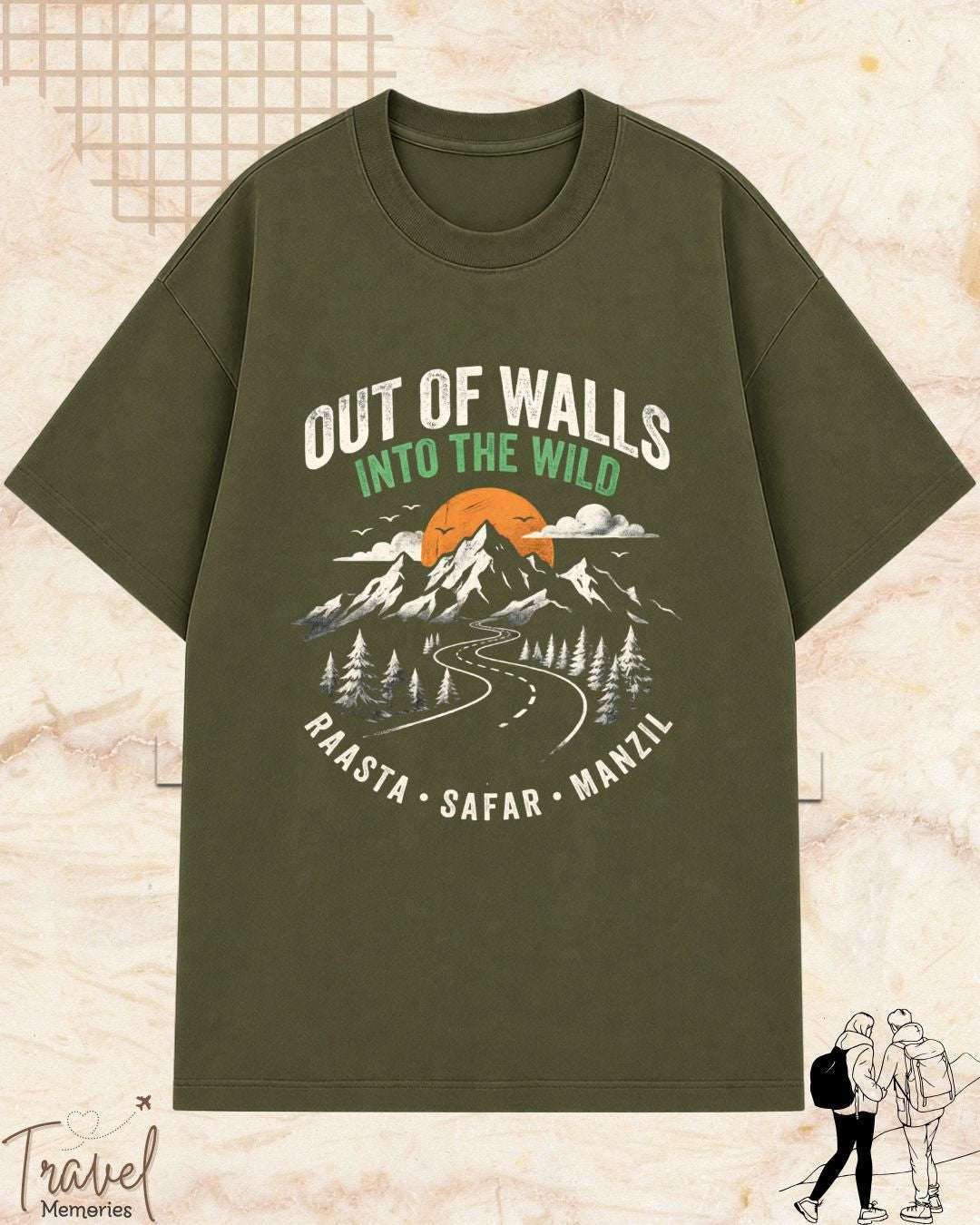 Raasta Safar Manzil Travel Cotton Tshirt Swiftsoul 