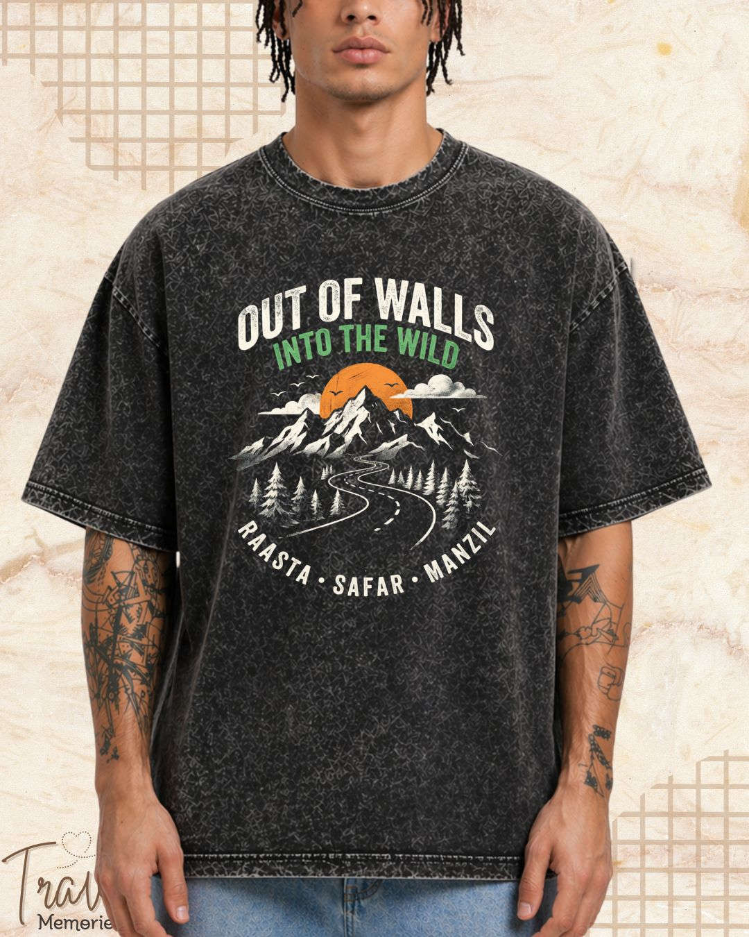 Raasta Safar Manzil Travel Cotton Tshirt Swiftsoul 