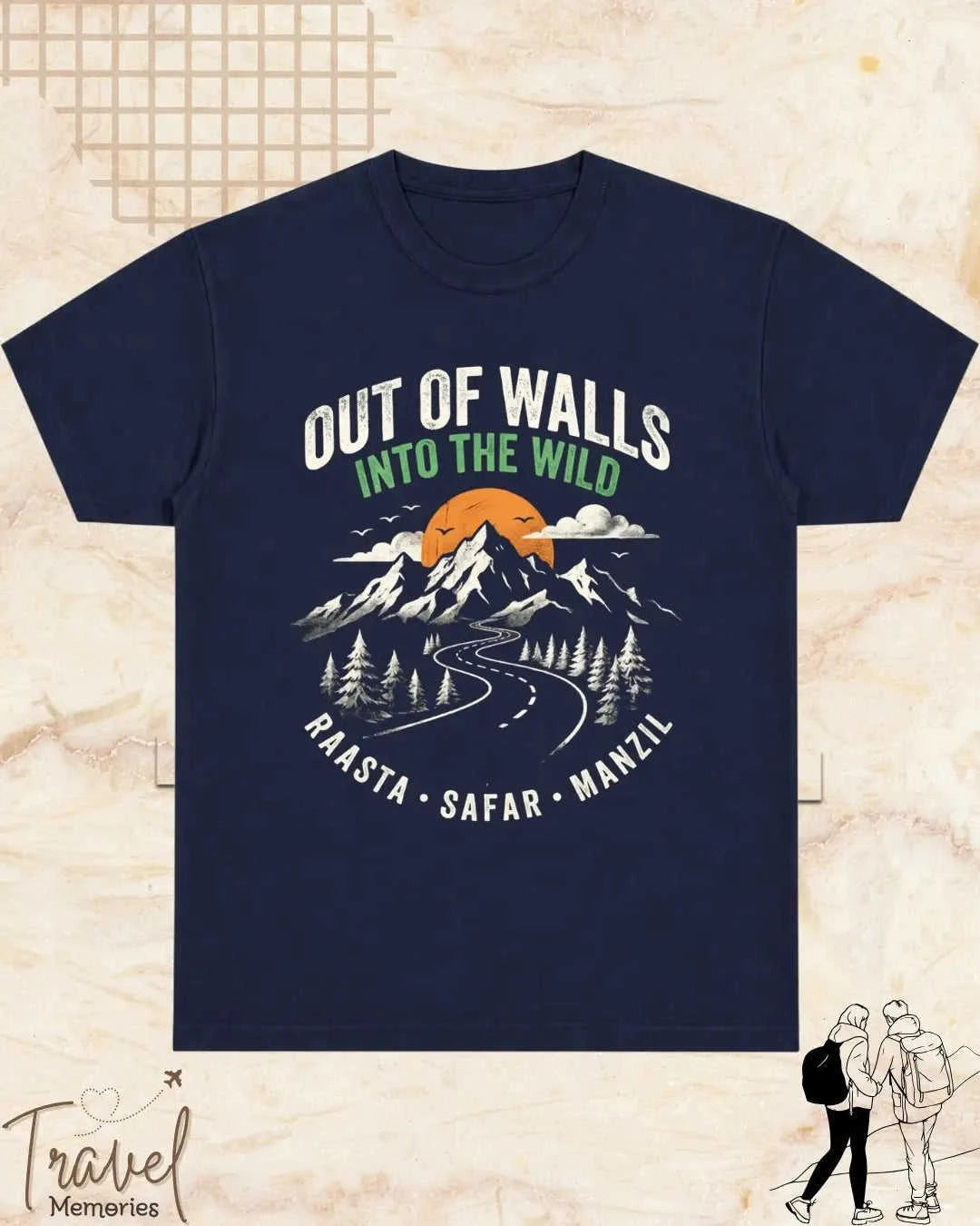 Raasta Safar Manzil Travel Cotton Tshirt Swiftsoul