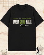 Raasta Safar Manzil Travel Cotton Tshirt Swiftsoul 