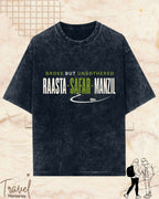 Raasta Safar Manzil Travel Cotton Tshirt Swiftsoul 